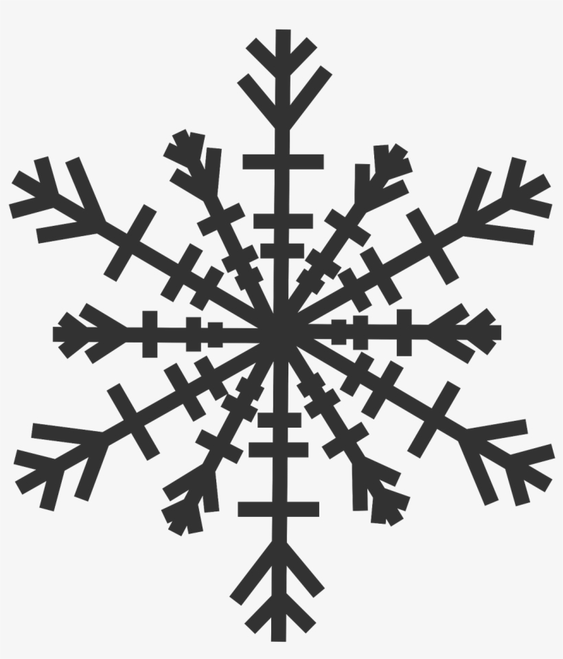 Snow,flake,grey,free Vector Graphics,free Pictures, - Black And White Snowflakes Drawing, transparent png #10084088