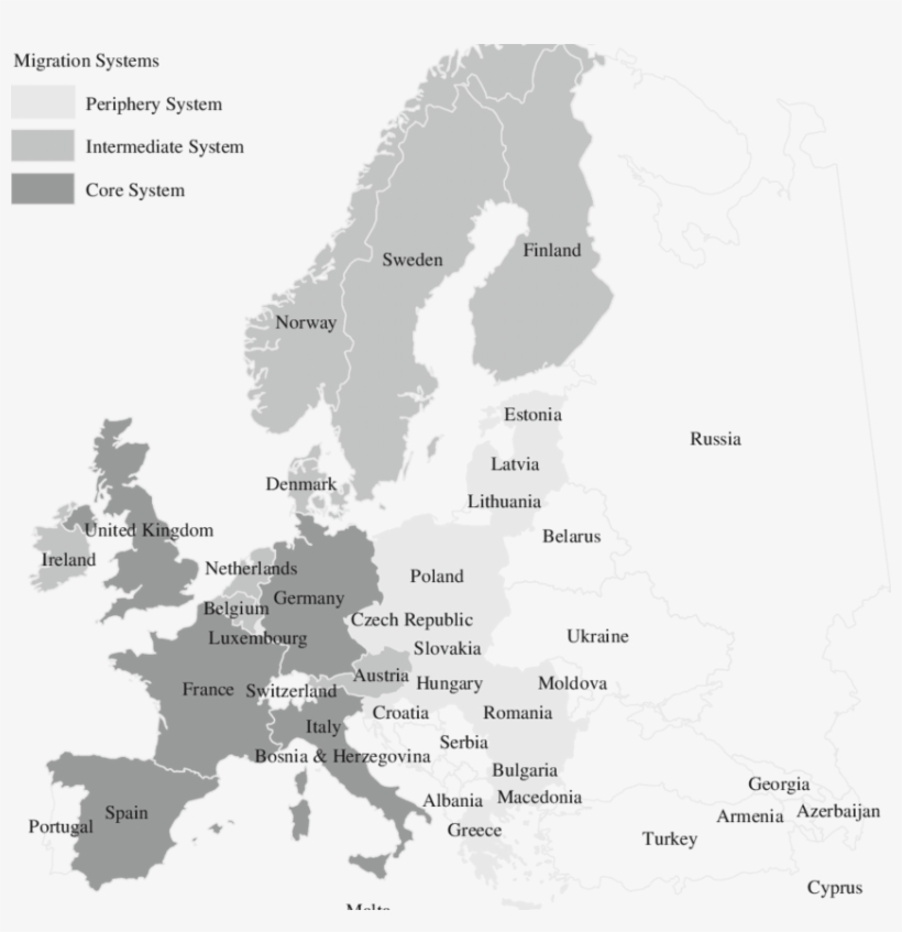 European Migration Systems - Left Or Right Government Europe, transparent png #10084396