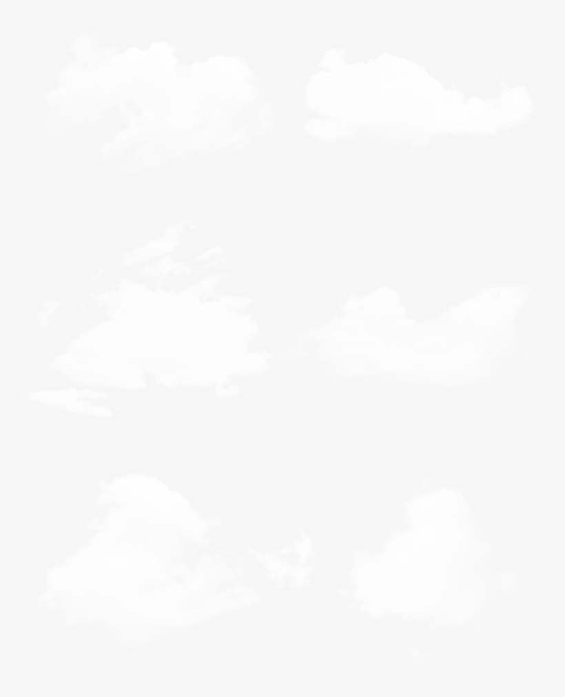 Nubes Blancas Irregulares Algodón Flotantes Png Y Psd - Monochrome, transparent png #10084670