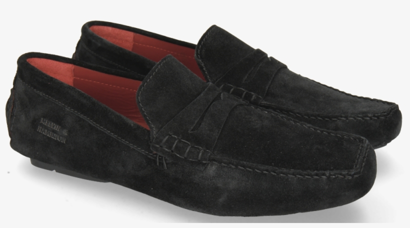 Loafers Driver 4 Suede Black - Slip-on Shoe, transparent png #10085327