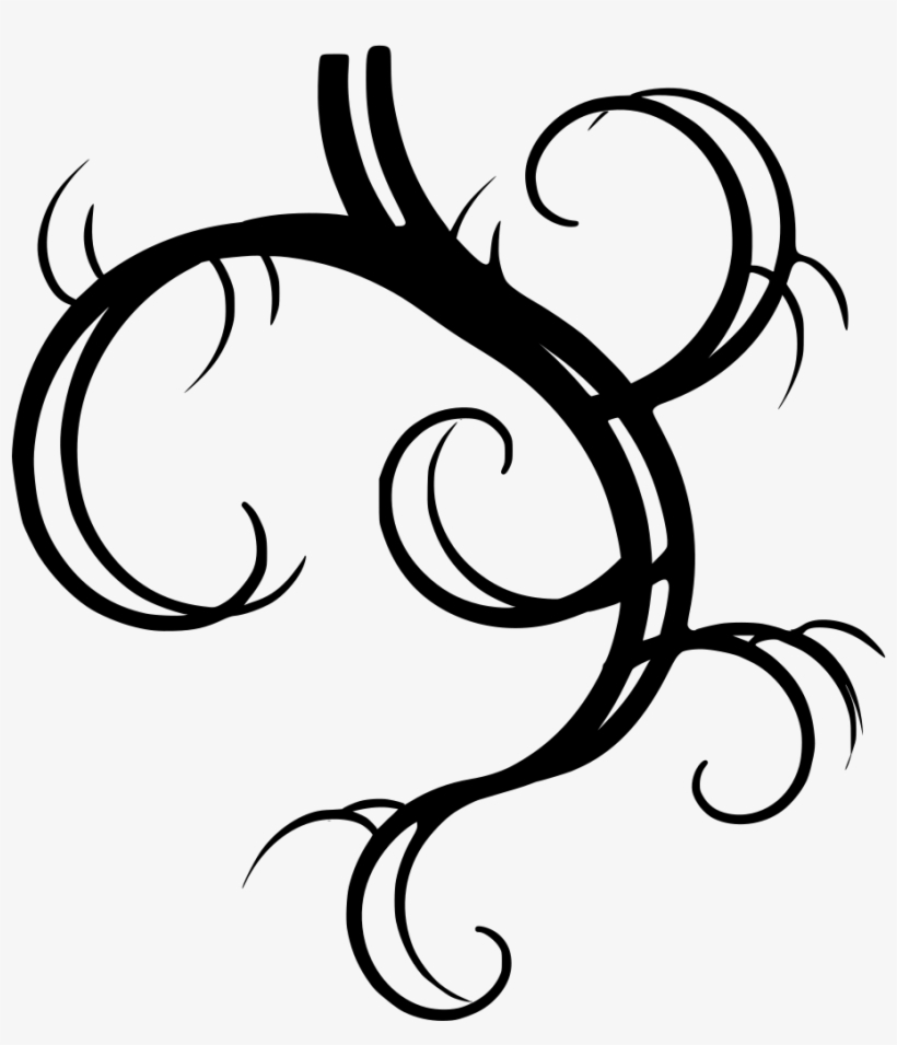 Design Element Branch Vine Free Image Icon - Vines Silhouette Curves, transparent png #10085551