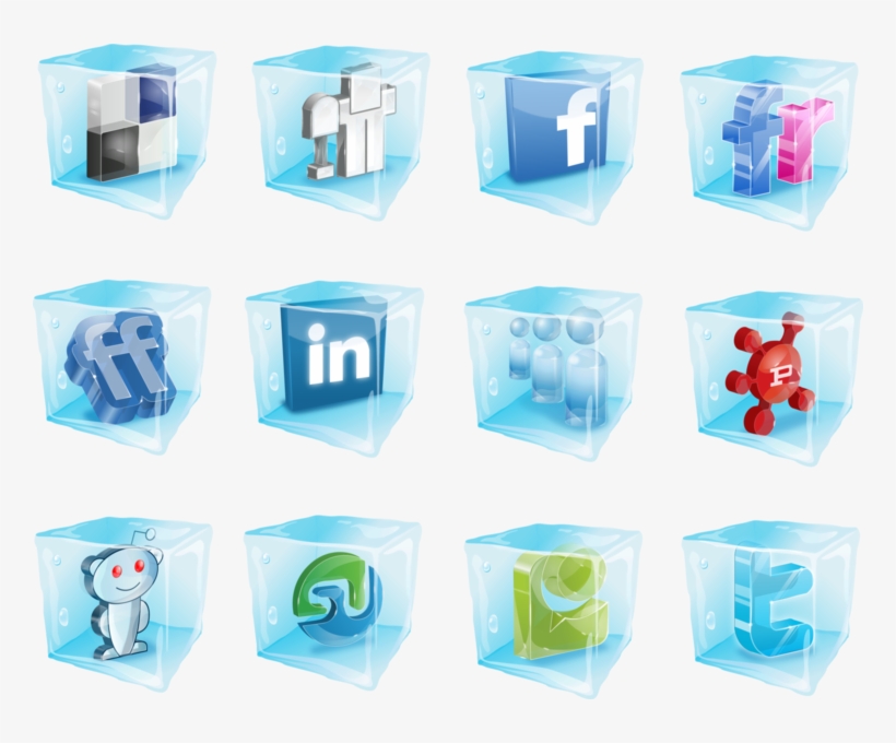 Ice Social Media Icons - Icons, transparent png #10086710