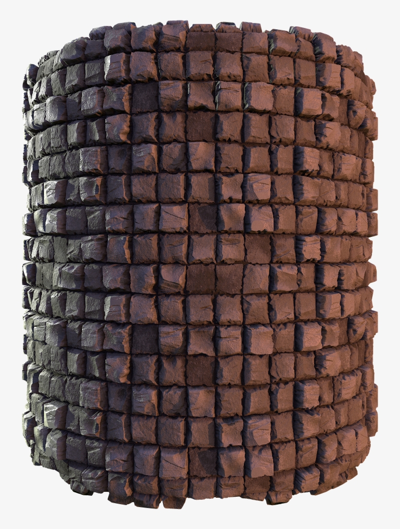 Brick Cylinder Square1 Cylinder - Wood, transparent png #10090694