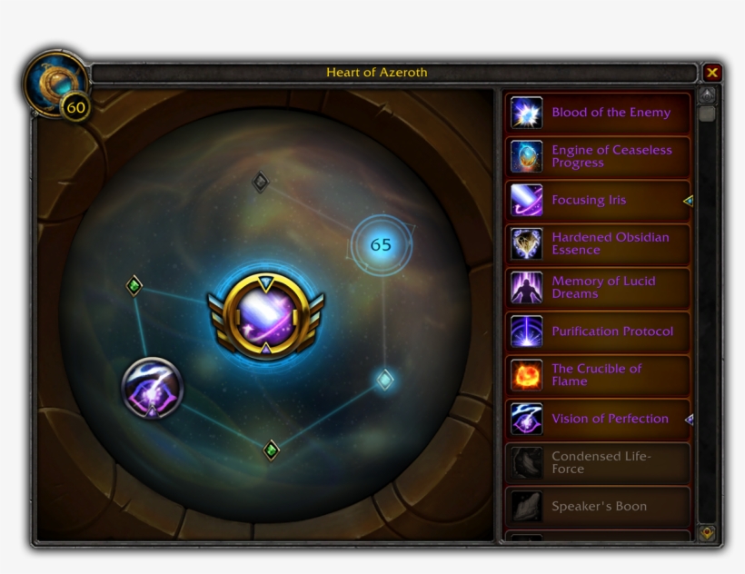 Each Essence Has Both Major And Minor (passive) Abilities - Heart Of Azeroth 8.2, transparent png #10092137