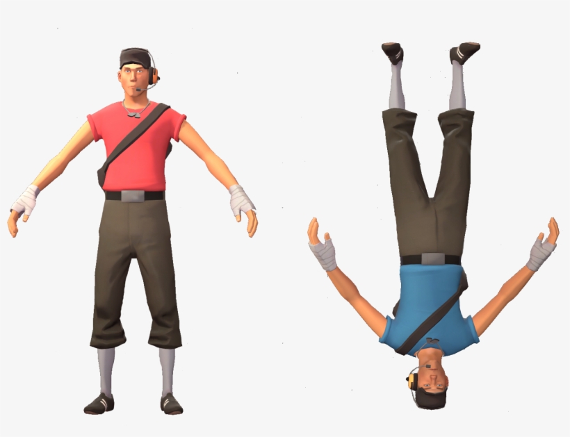 Petition To Make Upvotes Into Scout And Downvotes Into - Scout Tf2 T Pose, transparent png #10092175