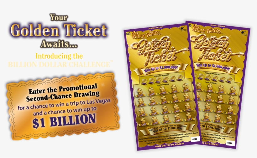 Jackpot Drawing Golden Ticket Transparent & Png Clipart - Willy Wonka Lottery Ticket, transparent png #10093717