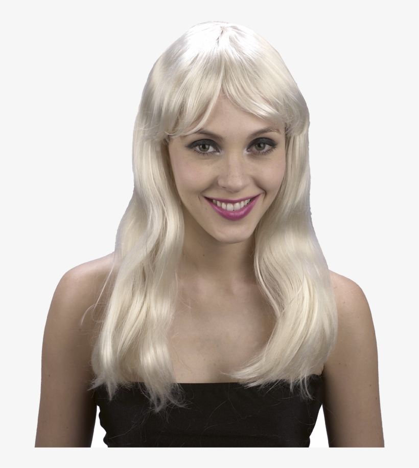 Peluca Melena Rubia - Perruque Blonde Cheveux Longs, transparent png #10095119