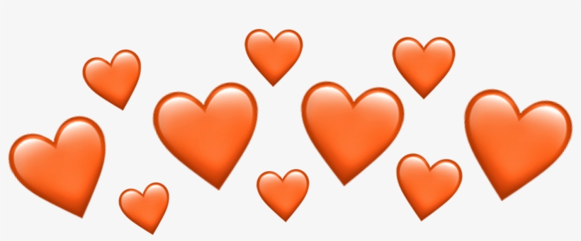 Png Download Source Orange Heart Heartcrown Emoji Emojiiphone - Emoji, transparent png #10095915