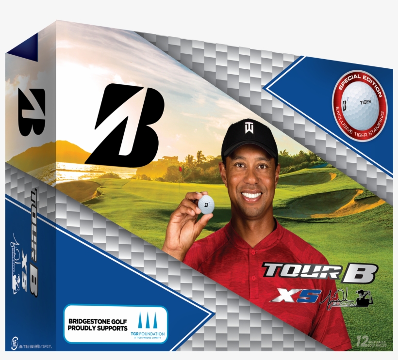 Tour B Xs - Tiger Bridgestone Ball, transparent png #10096810