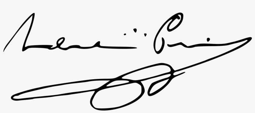 File Firma De Indalecio - Line Art, transparent png #10097036