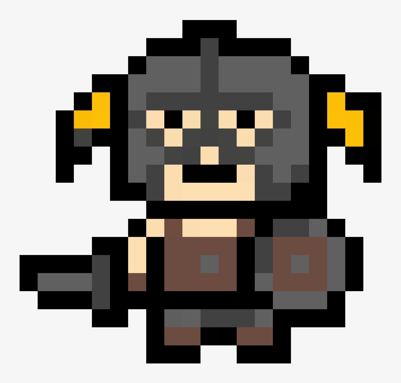 Dovahkiin - Dovahkiin Pixel Art, transparent png #10097807