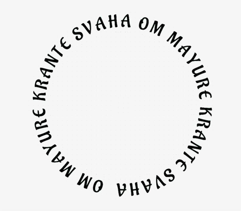 Banner Library Library Mahamayuri Mantra In A - Circle, transparent png #10098242