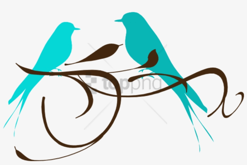 Free Png Teal Love Birds Png Image With Transparent - Love Bird Clipart, transparent png #10098351