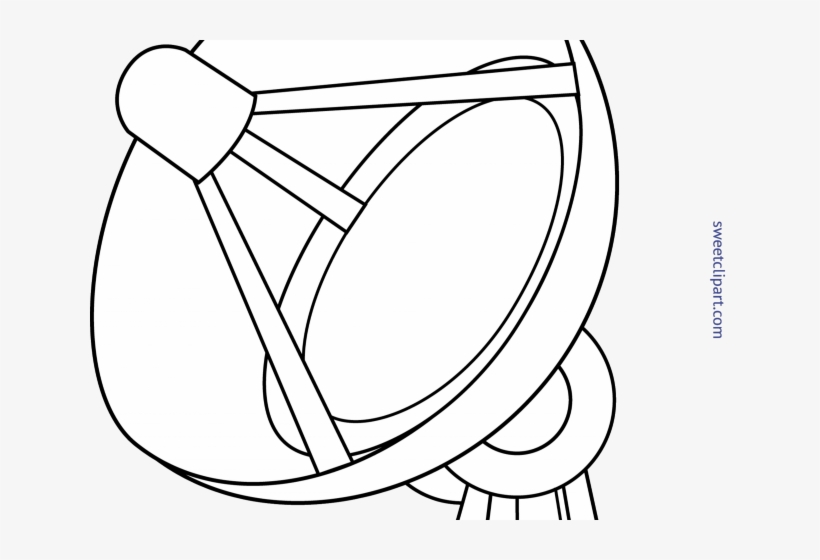 Satellite Clipart Transparent - Satellite Dish Drawing, transparent png #10099382