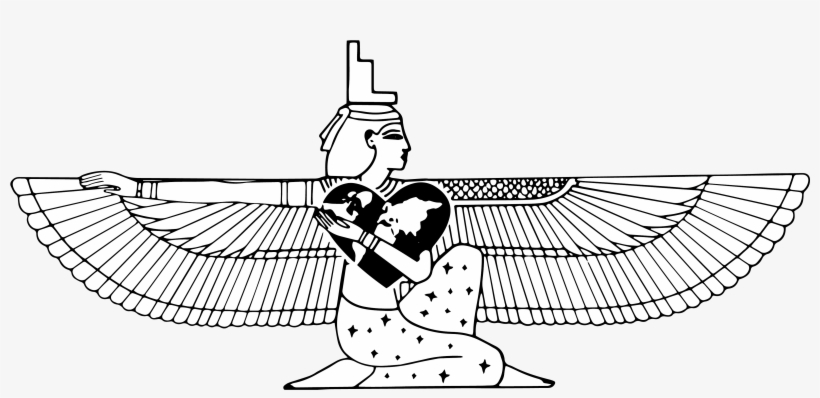 Celebrating Isis, The Great Mother Goddess - Goddess Isis Black And White, transparent png #10099849