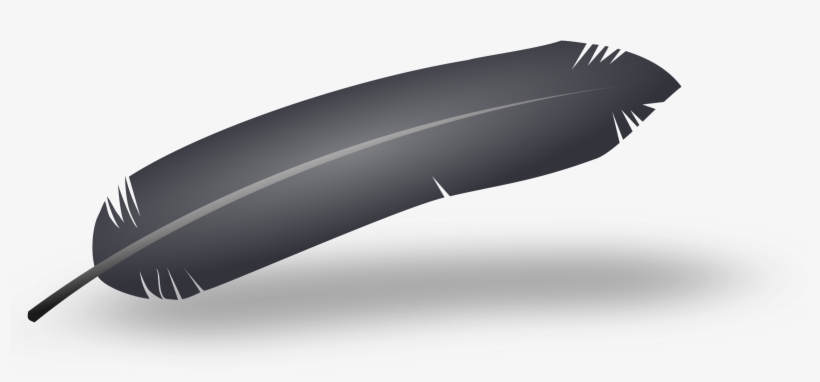 Clipart - Black Feather - Black Feather, transparent png #1010043