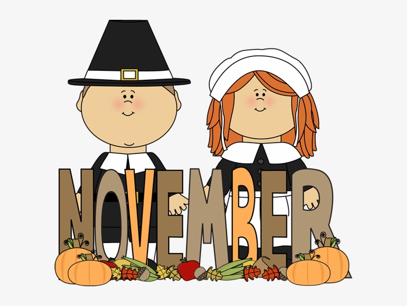 Pilgrim Hat With Black Band Clip Art At Hanslodge - Months Of The Year November, transparent png #1010172