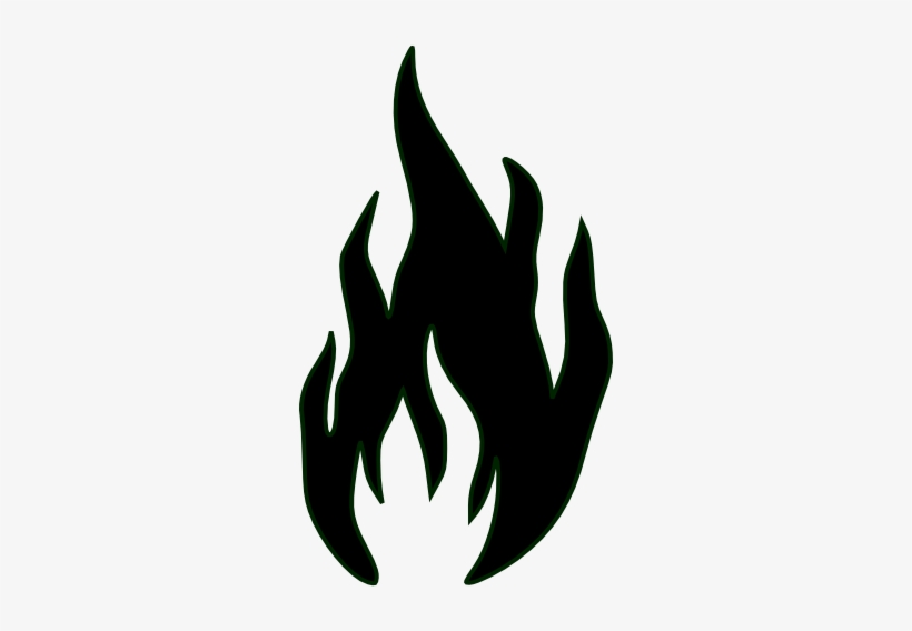 Flames In Black And White Clip Art At Clker - Black And White Flames Clipart, transparent png #1010597