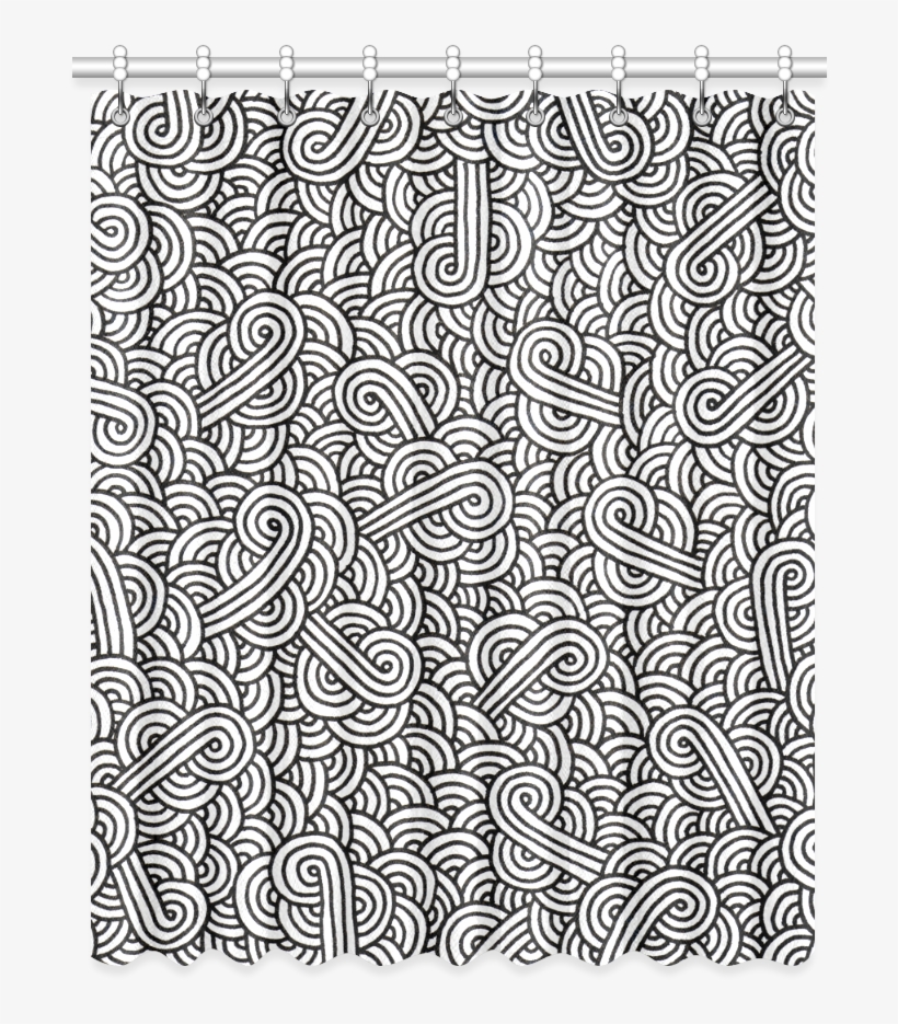 White Swirls Png - Black And White Swirls Doodles Backpack By Savousepate, transparent png #1011354