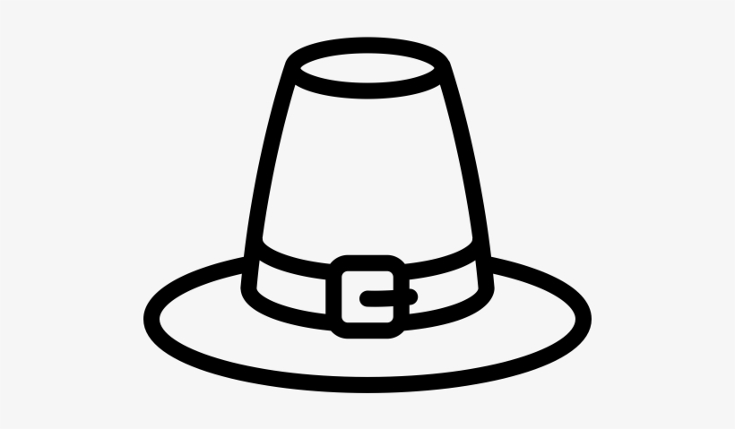 Pilgrim Hat Rubber Stamp - Pilgrim Hat Wite Png, transparent png #1011379