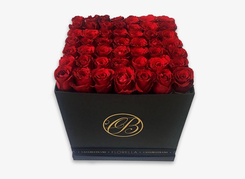 Caja Cuadrada De Rosas Rojas - Garden Roses, transparent png #1011742