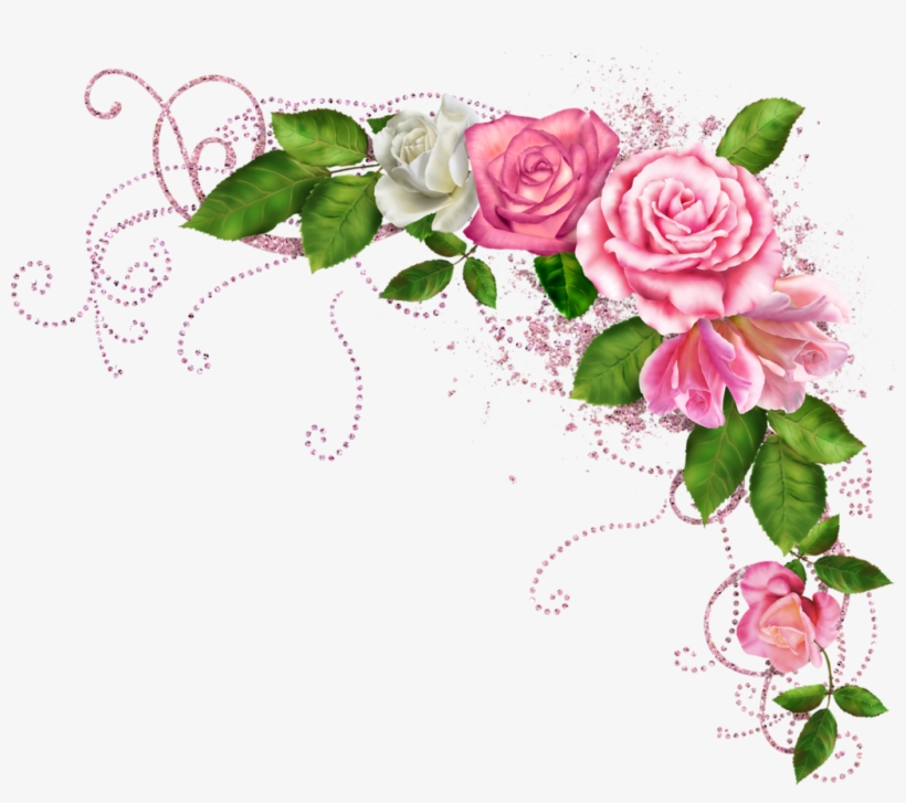 Blushbutter Flower Spray Png Pinterest Clip Art - Border Line Flower Clipart, transparent png #1011774