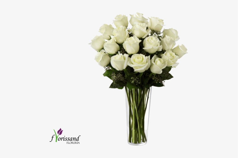 Pureza - Ftd White 18 Roses Bouquet, transparent png #1011980