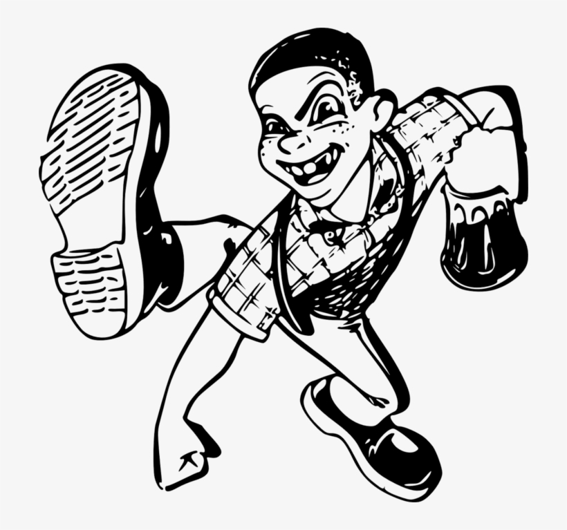 Kick Ball - Skinhead Vector, transparent png #1012047