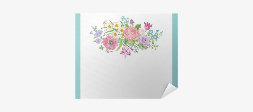 Vintage Floral Vector Card With Victorian Bouquet Of - Flower Bouquet, transparent png #1012165