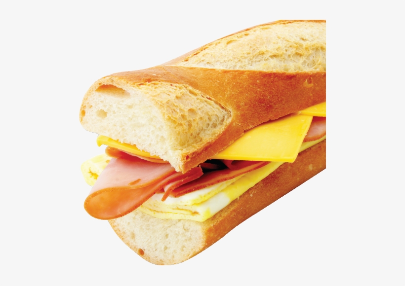 #80 Ham, Egg & Cheese Baguette - Grilled Ham And Cheese Baguette, transparent png #1012326