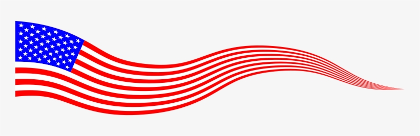Wavy American Flag Png Openclipart - American Flag Wavy Banner, transparent png #1012492