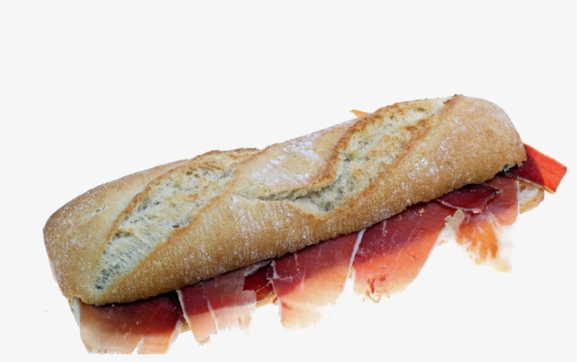 Bocadillo De Jamon Clipart Baguette Bocadillo Ham - Bocadillo, transparent png #1012518