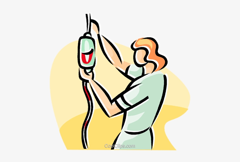 Nurse Replacing A Bag Of Blood Royalty Free Vector - Lpn Scope Of Practice Florida, transparent png #1012718