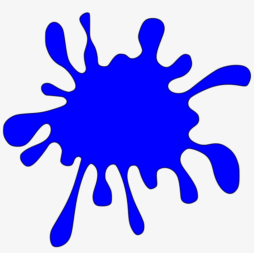 Splatter Clipart Blue Paint - Blue Paint Splatter Clipart, transparent png #1012721