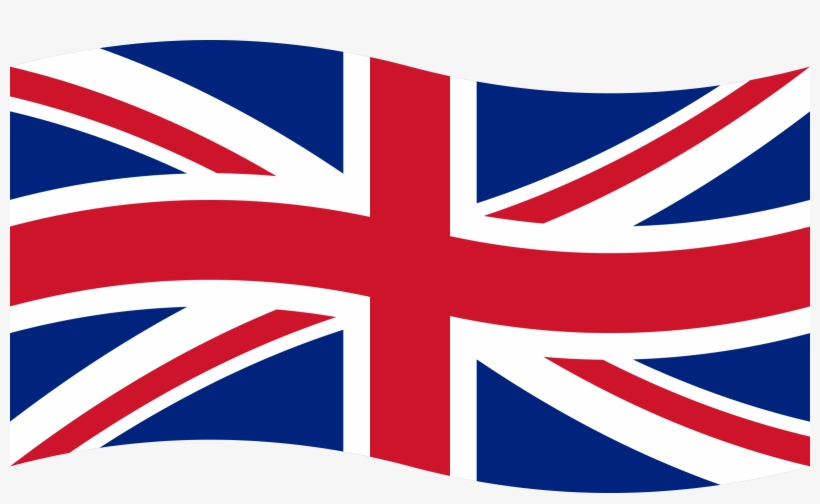 Simple Wave Uk Flag - Waving British Flag Vector, transparent png #1012806