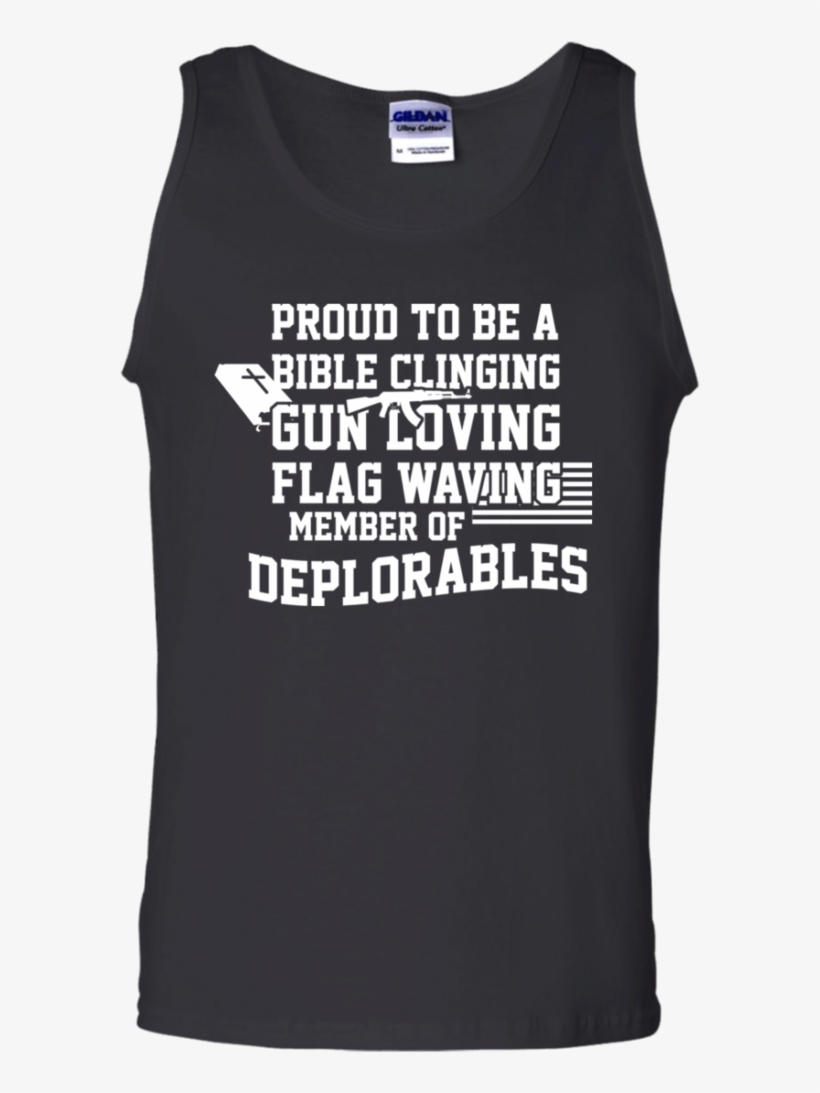 American Flag Tshirt Proud To Be A Deplorable Proud - Sleeveless Shirt, transparent png #1012807
