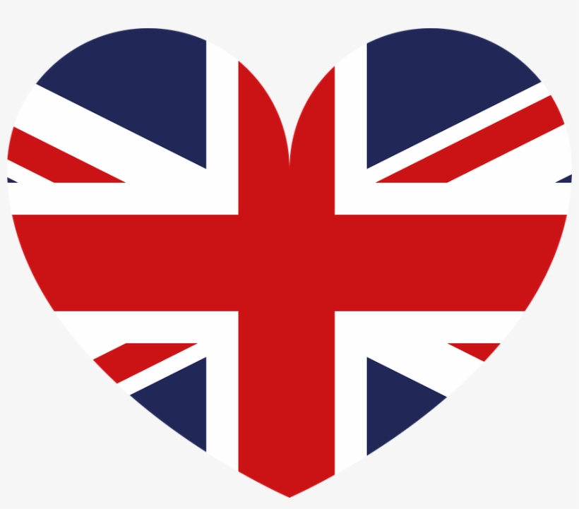 Uk, Flag, United Kingdom, Great Britain - British Flag Heart Png, transparent png #1012808