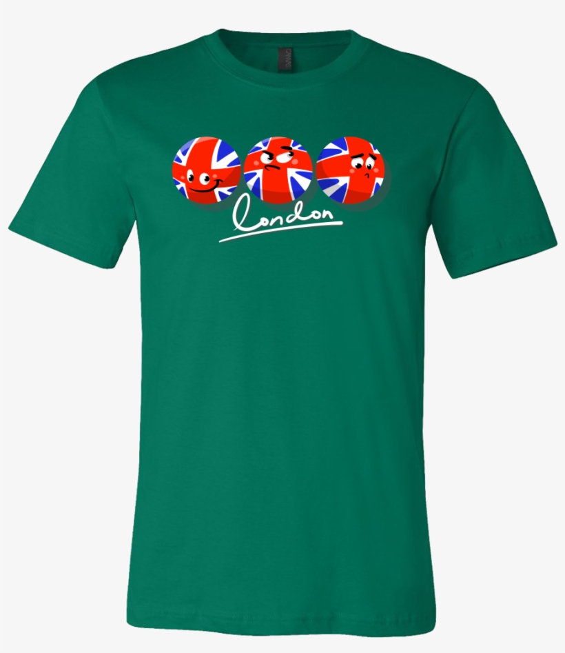 Great Britain British Flag London Funny Emoji T-shirt - T-shirt, transparent png #1012885
