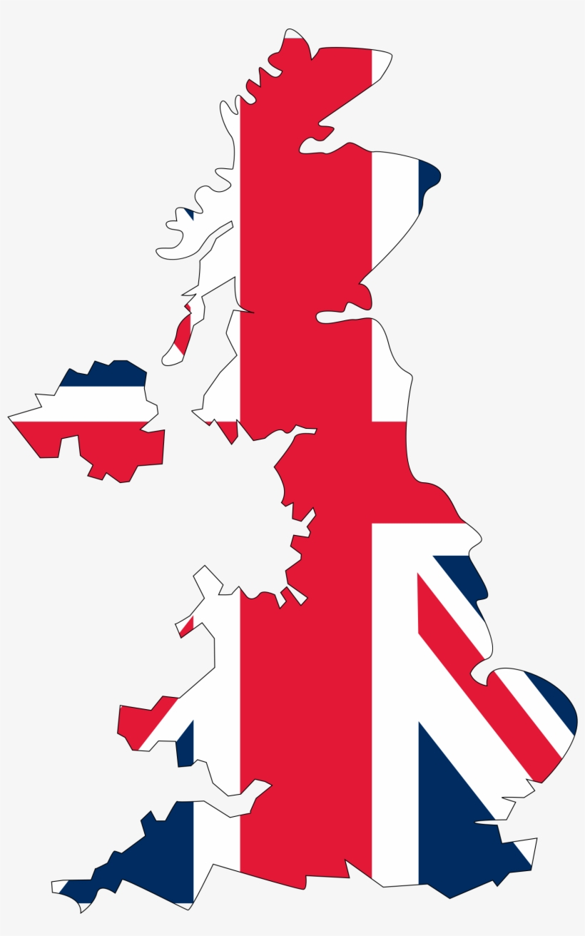 This Free Icons Png Design Of United Kingdom Flag Map, transparent png #1013051