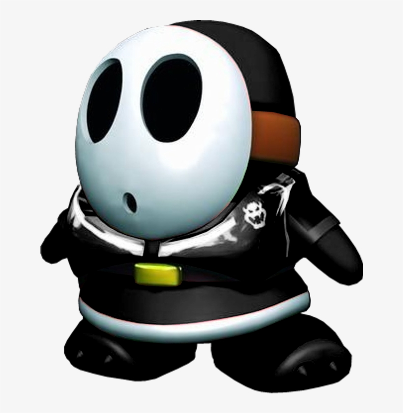 Shyguy-black - Mario Pink Shy Guy, transparent png #1013086