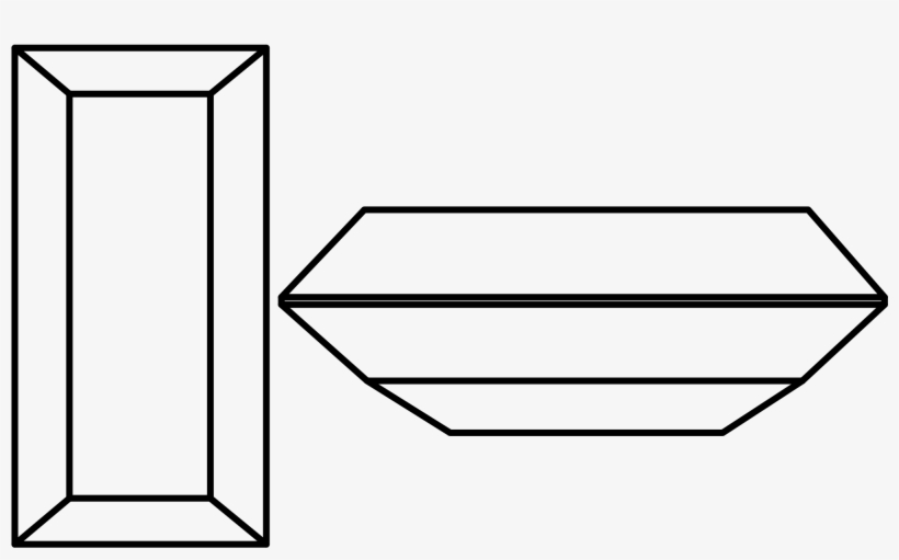Baguette - Svg - Baguette Cut Diamond Diagram, transparent png #1013342