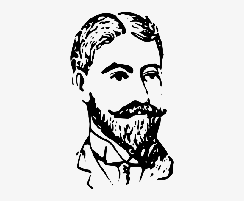 Man With Moustache Clipart Black And White, transparent png #1013891