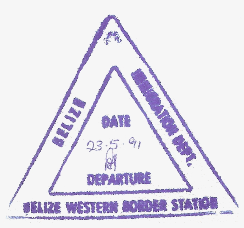 Belize Exit - Belize Passport Stamp, transparent png #1014059