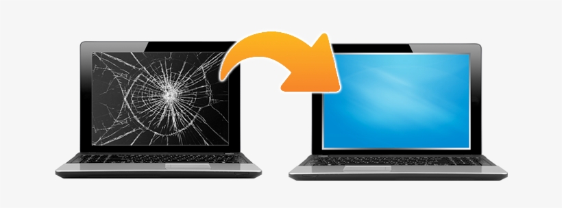 Cracked Or Broken Laptop Lcd Screen We Can Help - Laptops Broken Screen Png, transparent png #1014266