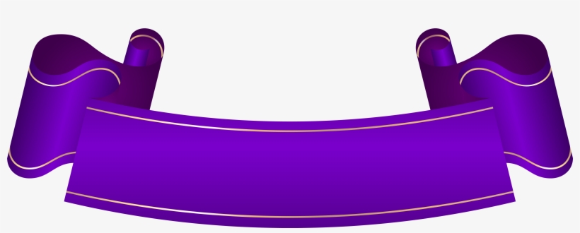 Purple Banner Transparent Clip Art - Blue Banner Clipart Png, transparent png #1014320