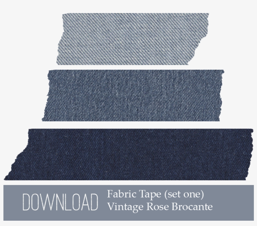 Denim Digital Masking Tape Download From Vintage Rose - Masking, transparent png #1014942