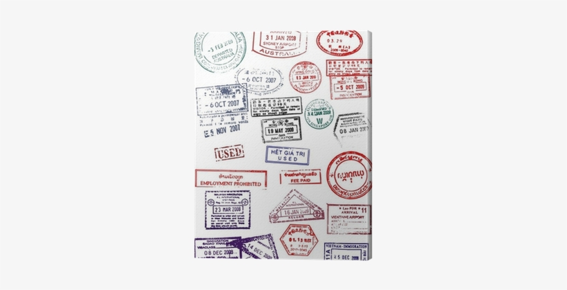 Passport Stamps Png Download - Stamps From Around The World, transparent png #1015016