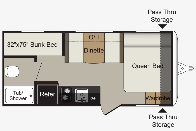 Passport 175bh Express Travel Trailer - Passport Ultra Lite 175bh, transparent png #1015062