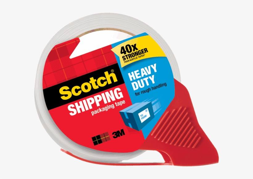 00 For Scotch® Heavy Duty Packaging Tape - Clear Packing Tape Dispenser, transparent png #1015378