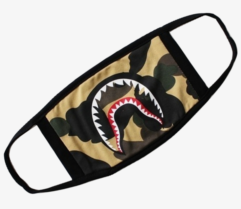 Bape Shark Mask - Bathing Ape Colour Camo Shark Mask Red One Size, transparent png #1015800